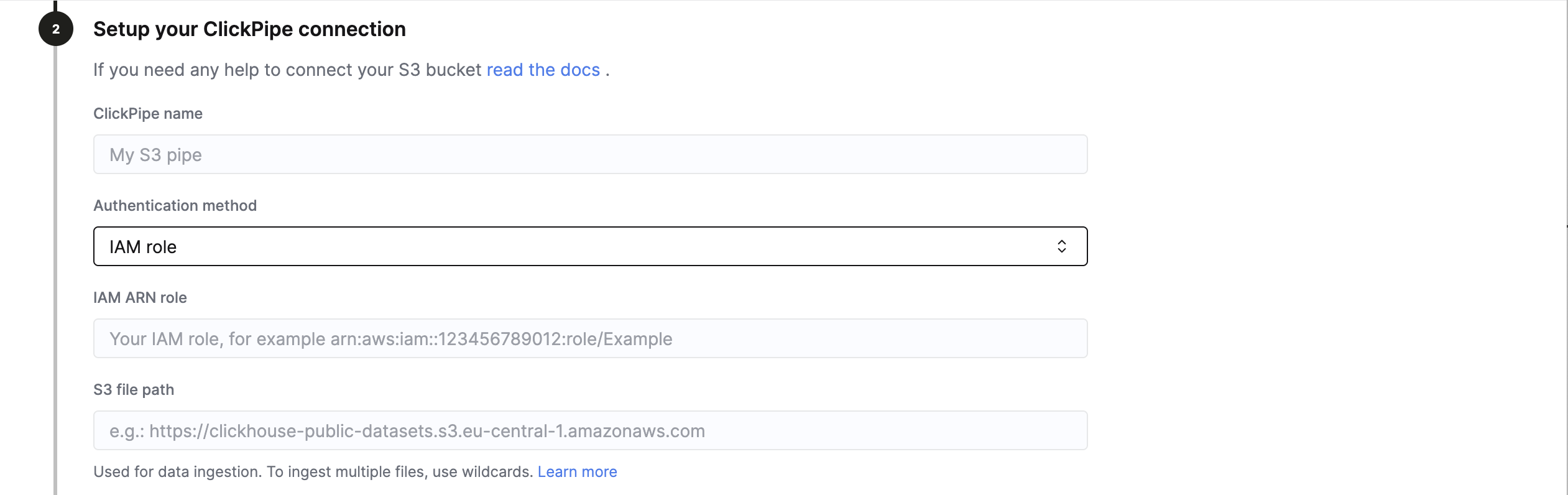 Аутентификация IAM для S3 ClickPipes